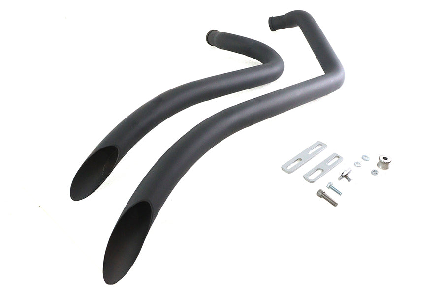 Wyatt Gatling 7945 black smooth radius exhaust pipe set for motorcycle exhaust systems