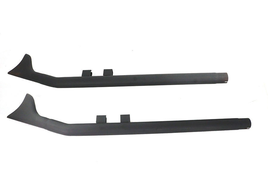 V-Twin 7977 FLT Upsweep Straight Fishtail Set Black