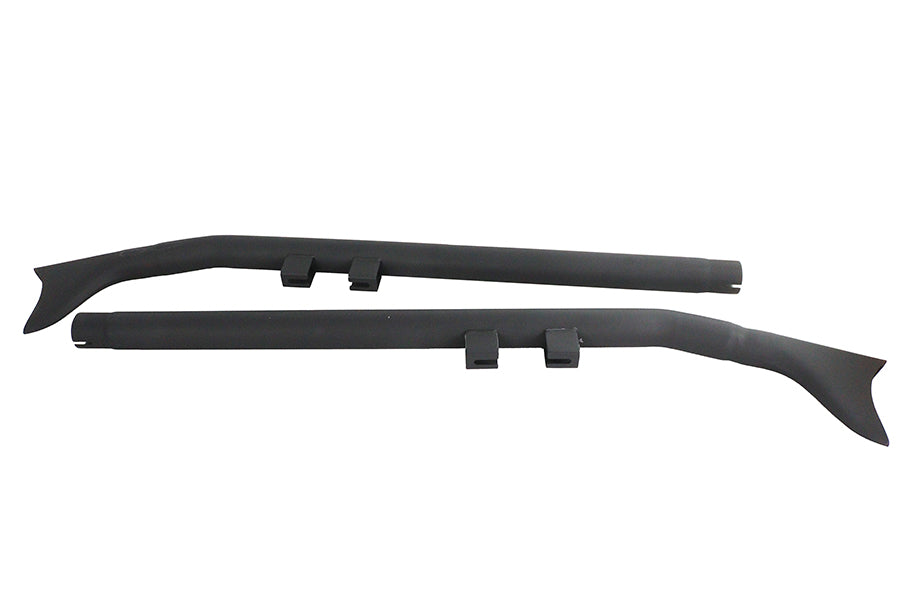 V-Twin 7977 FLT Upsweep Straight Fishtail Set Black