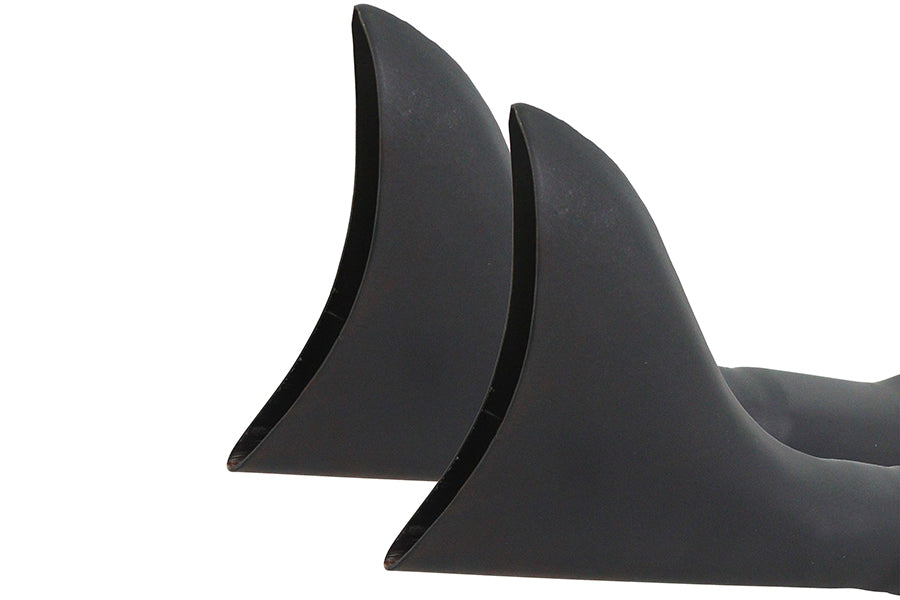V-Twin 7977 FLT Upsweep Straight Fishtail Set Black