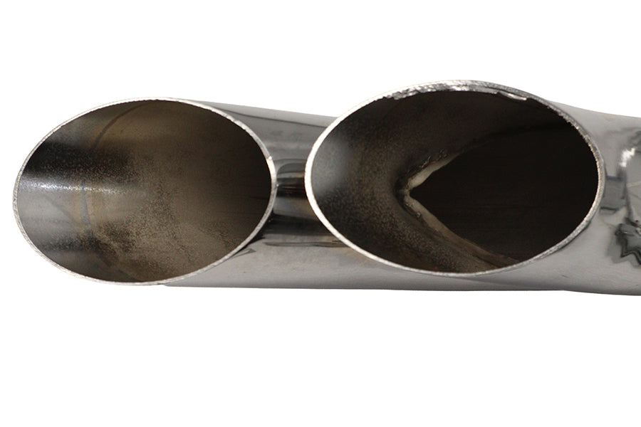 Wyatt Gatling 8092 Afterburner chrome exhaust system with polished finish and dual exhaust pipes
