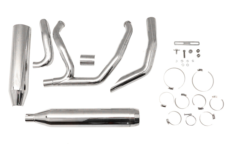 Wyatt Gatling 8098 Super Sport chrome exhaust system with polished tubing and muffler components