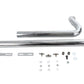 V-Twin 8115 chrome exhaust drag pipe set in shotgun style, angled view