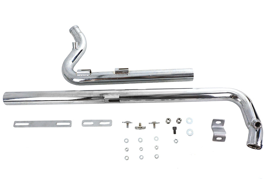 V-Twin 8115 chrome exhaust drag pipe set in shotgun style for motorcycles
