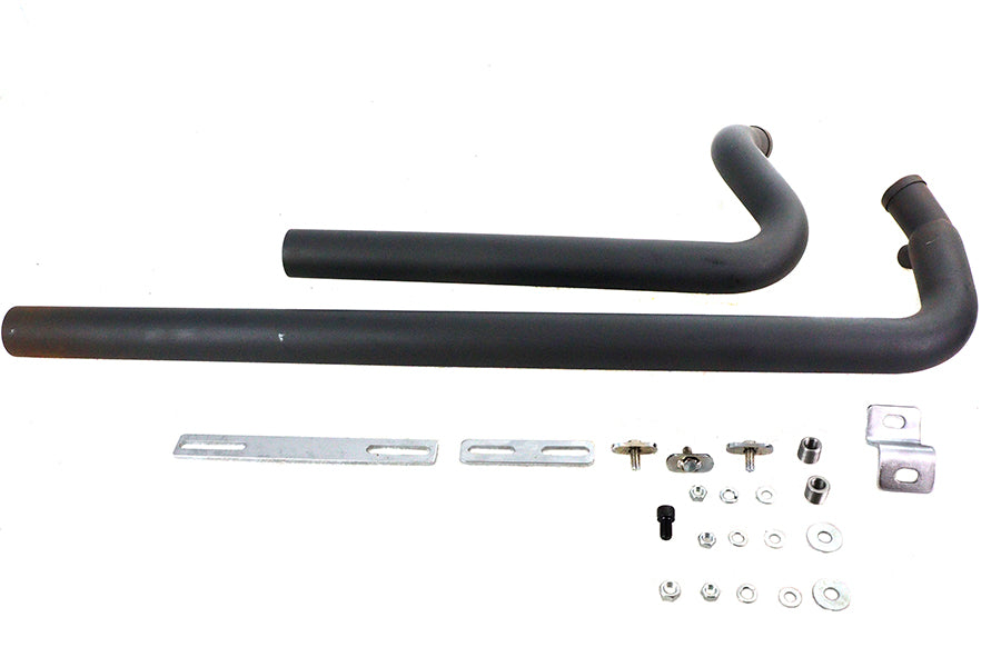 V-Twin 8116 black shotgun-style exhaust drag pipe set for motorcycles
