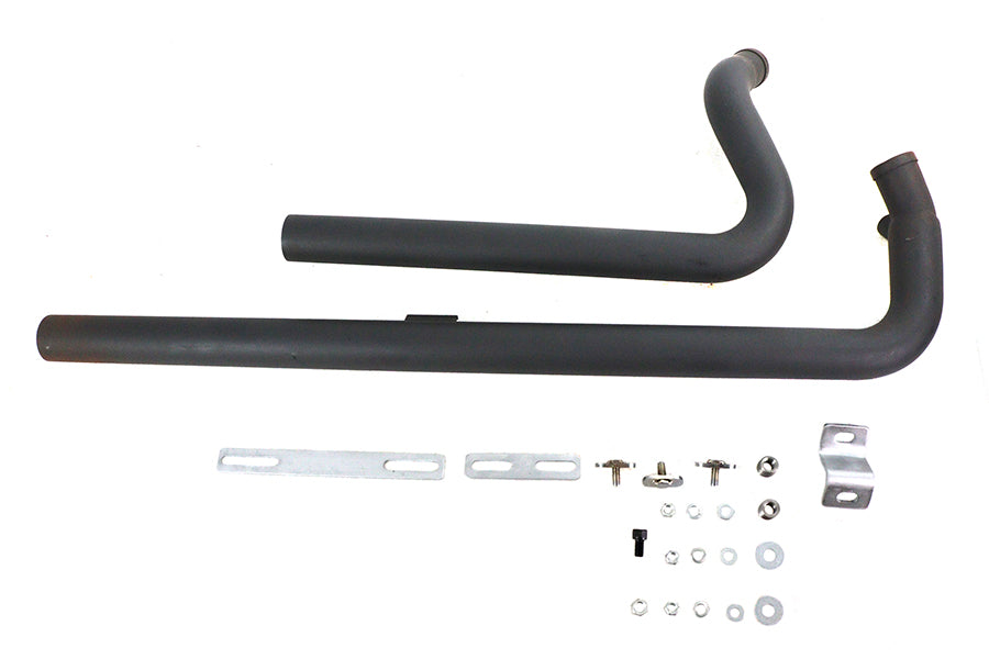 V-Twin 8116 black shotgun-style exhaust drag pipe set for motorcycles