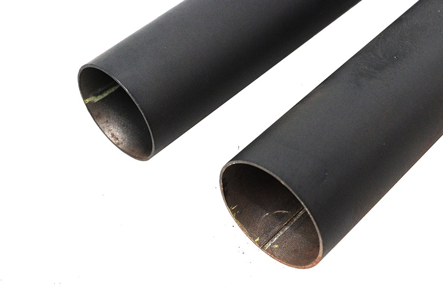V-Twin 8116 black shotgun-style exhaust drag pipe set, side view