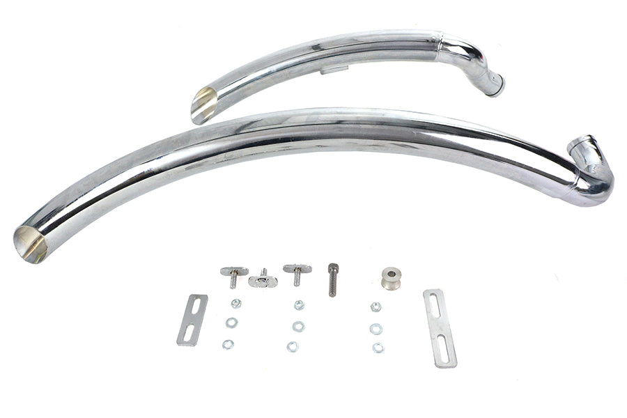 Wyatt Gatling 8127 chrome street sweeper exhaust pipe set for motorcycle exhaust system