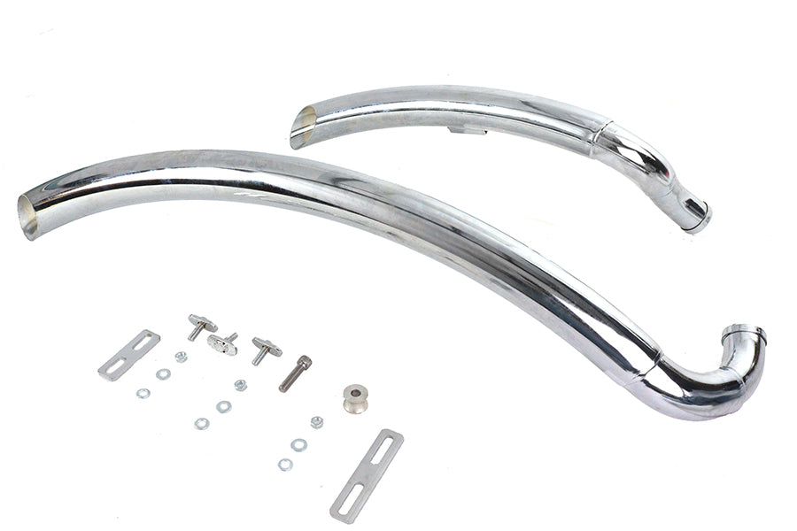 Wyatt Gatling 8127 chrome street sweeper exhaust pipe set for motorcycle exhaust system