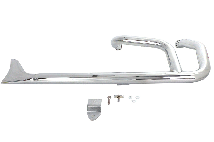 Wyatt Gatling 8153 chrome 2:1 fishtail exhaust header pipe hanger bracket and mounting hardware