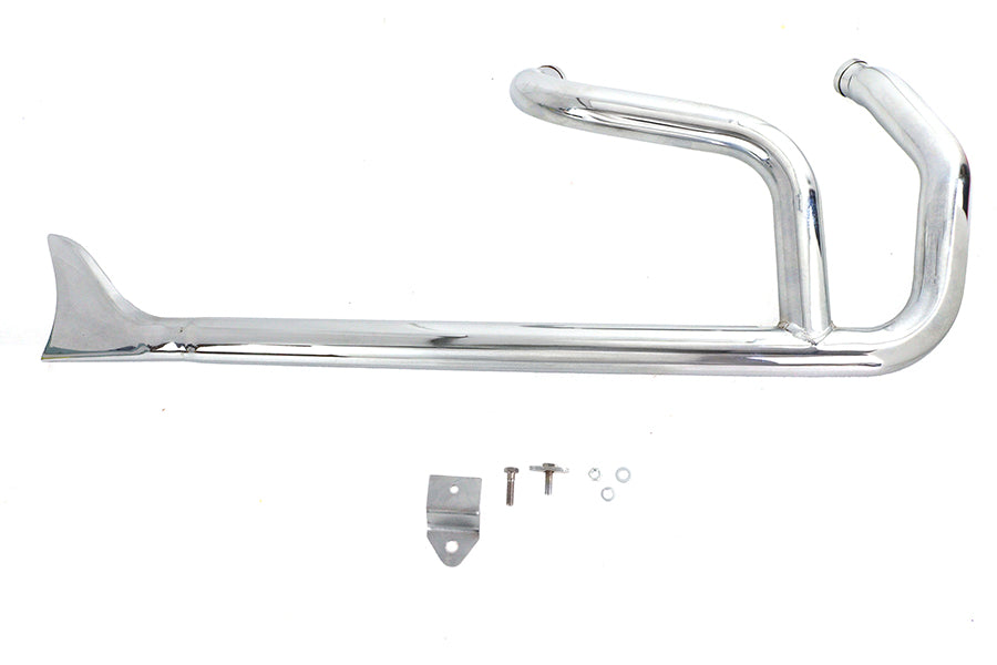 Wyatt Gatling 8153 chrome 2:1 fishtail exhaust header pipe for motorcycles