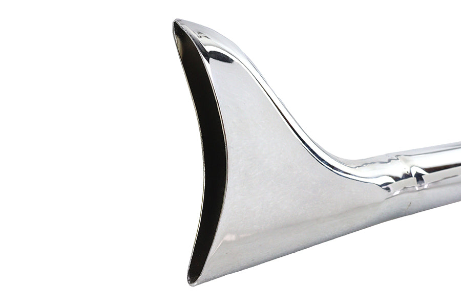 Wyatt Gatling 8153 chrome 2:1 fishtail exhaust header pipe for motorcycles