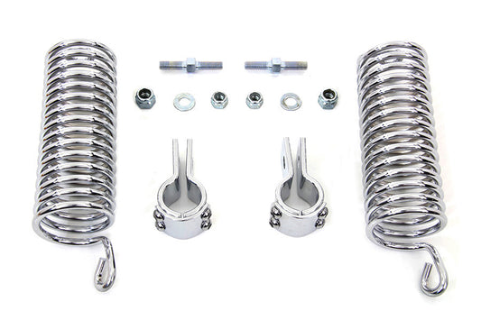 V-Twin chrome 7-inch seat spring kit, model 31-0091, for motorcycle seat installation