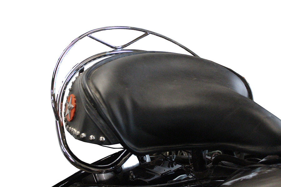 V-Twin Chrome Replica Seat Handrail for motorcycle seat and saddlebag, model 80001