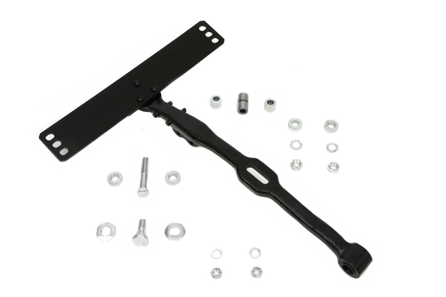 V-Twin 31-0569 black replica seat with saddlebag, side view