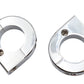 V-Twin chrome universal mount clamp set, 1-1/8 inch, motorcycle seat hardware