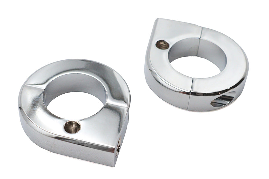 V-Twin 31-0696 chrome universal mount clamp set for 1-1/8 inch seat