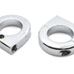 V-Twin 31-0697 chrome 1-1/4 inch universal mount clamp set for motorcycle seat and saddlebag applications