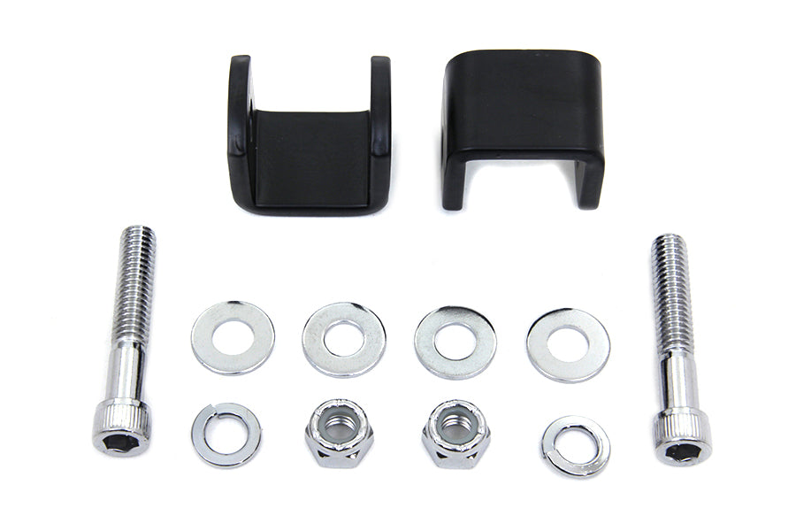 V-Twin 77134 solo seat shock mount bracket set for motorcycle seat and saddlebag installation