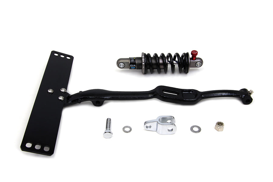 V-Twin black seat tee with shock kit for motorcycle seat and saddlebag, model 31-1765