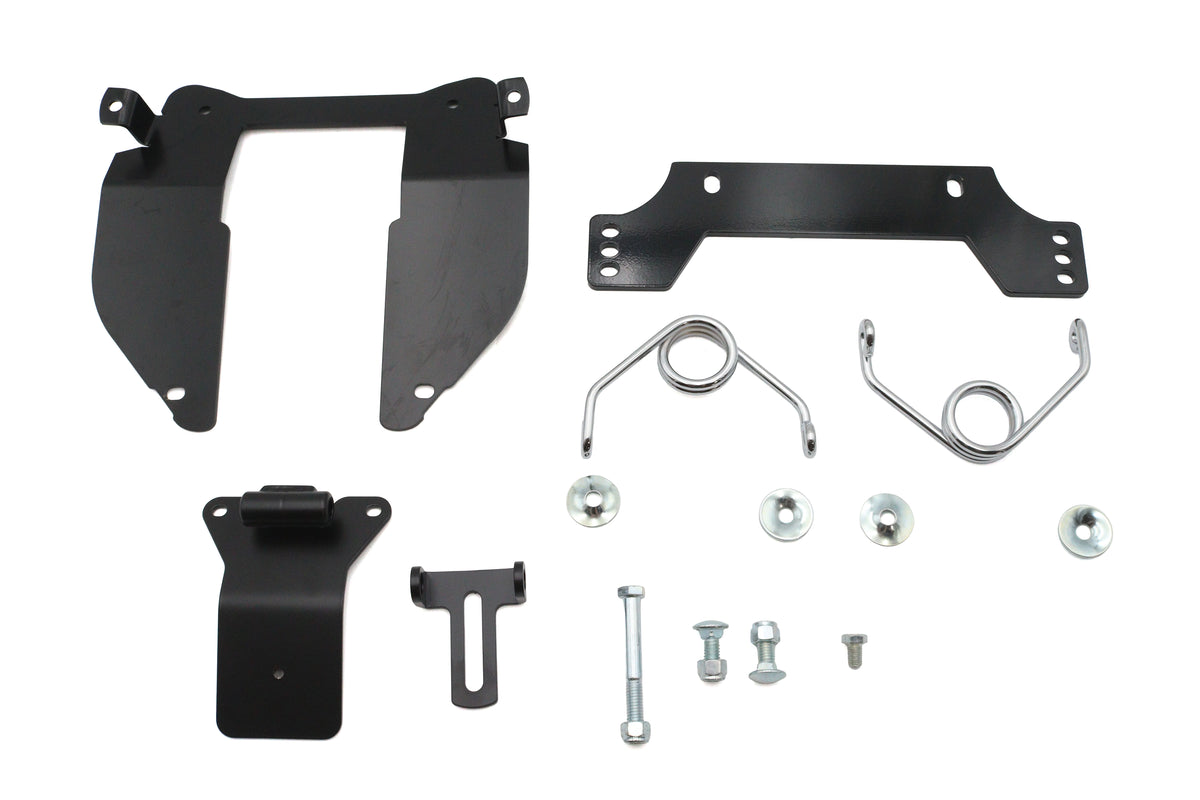 V-Twin M8 black solo seat mount kit, model 31-1811, for motorcycle seat and saddlebag installation