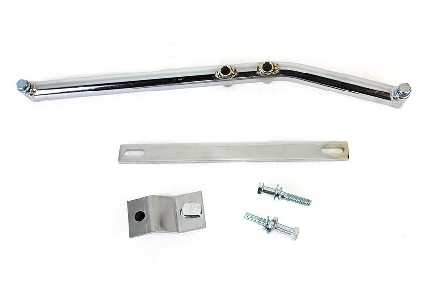 Paughco chrome upsweep exhaust header mounting bracket kit, 718 I/I2/H5 fitment