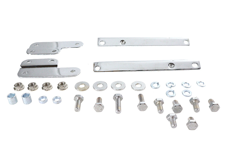 National Cycle chrome windshield mount kit for Harley-Davidson FL models, KIT-CHQ hardware set