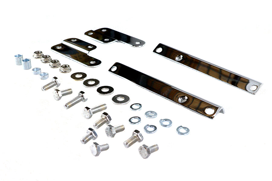 National Cycle chrome windshield mount kit for Harley-Davidson FL models, KIT-CHQ hardware for windshield installation