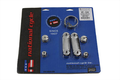National Cycle Switchblade windshield mounting system for 49mm motorcycle forks, KIT-Q143 black hardware