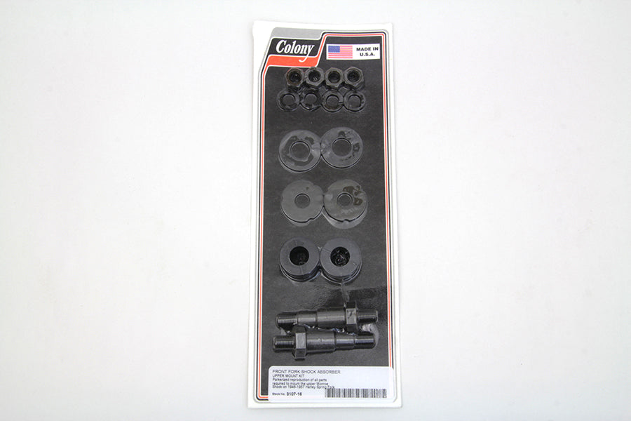 Colony 3107-16 Front Fork Shock Absorber Upper Mount Kit for Spring Forks
