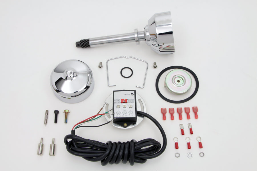 V-Twin V-Fire single fire electronic ignition distributor, model 32-0072, black electrical component
