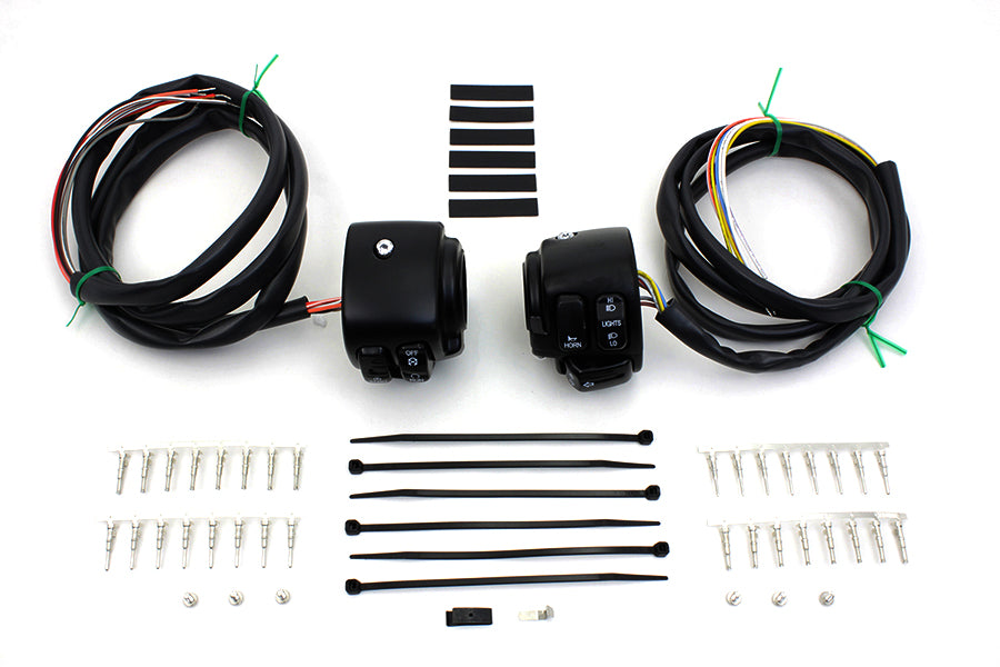 Volt Tech 371012 black handlebar control switch housing kit close-up