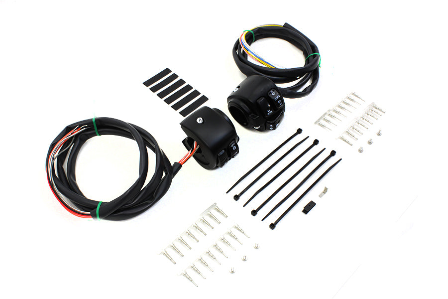 Volt Tech 371012 black handlebar control switch housing kit for motorcycle handlebars