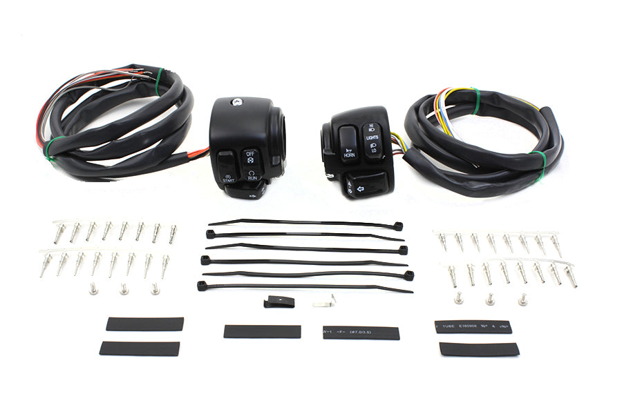 Volt Tech 371012 black handlebar control switch housing kit with durable motorcycle handlebar controls