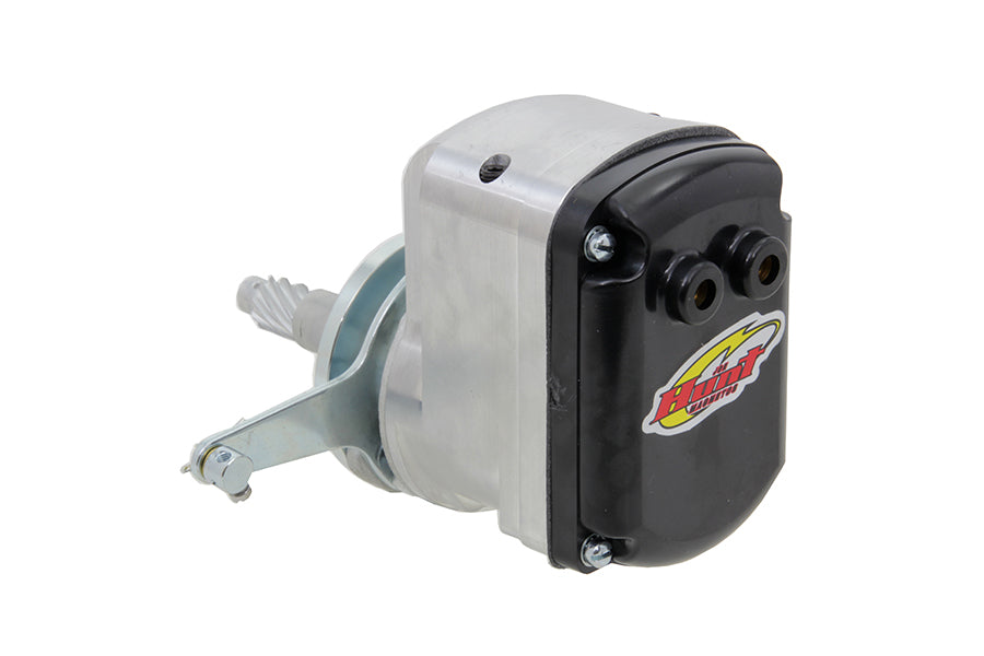 Motorshop Joe Hunt Magneto Assembly 32-0285, electrical ignition component with magneto housing and terminals
