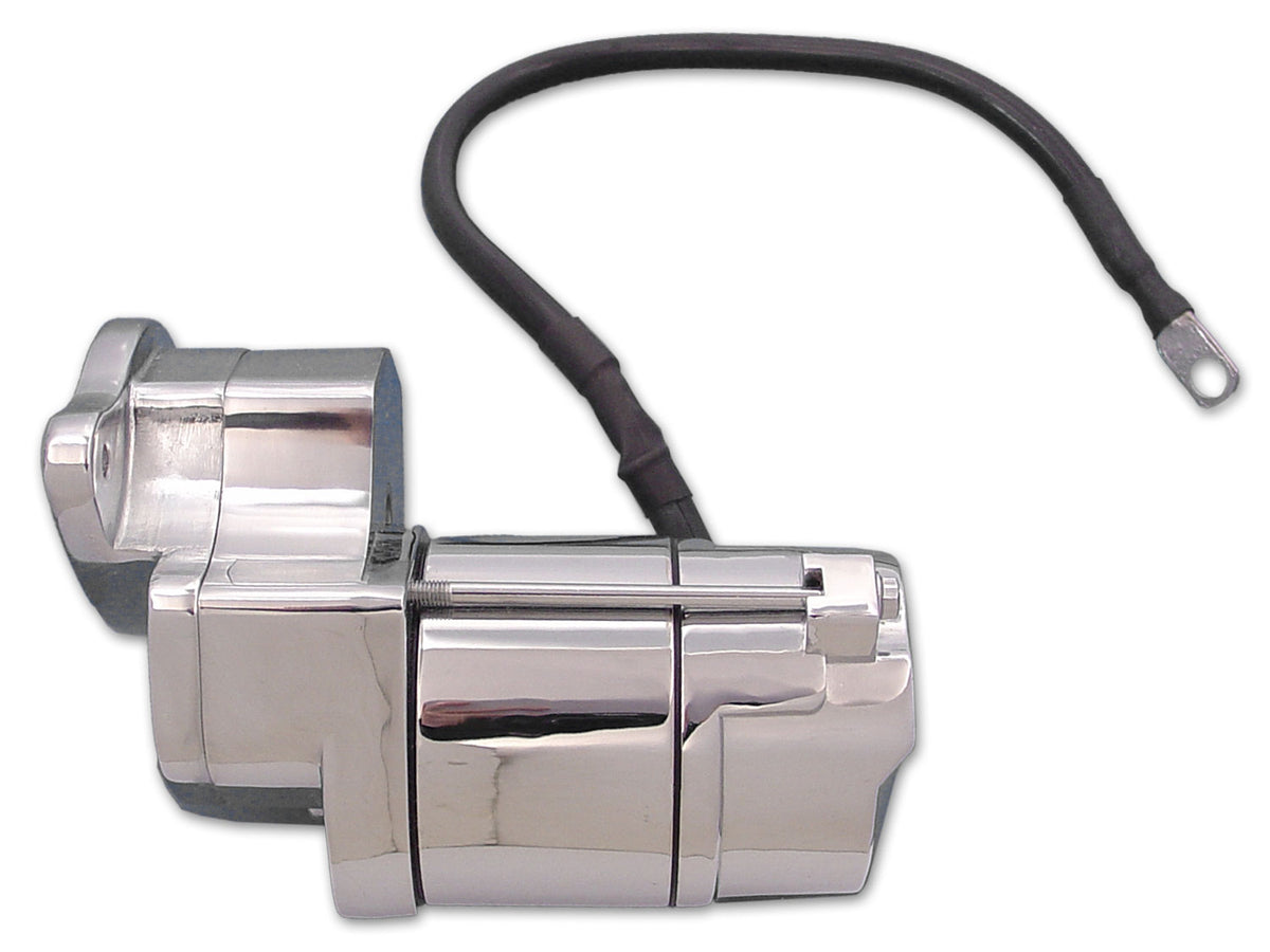 Ultima 70-233 starter motor, 1.4 kW, chrome finish with housing