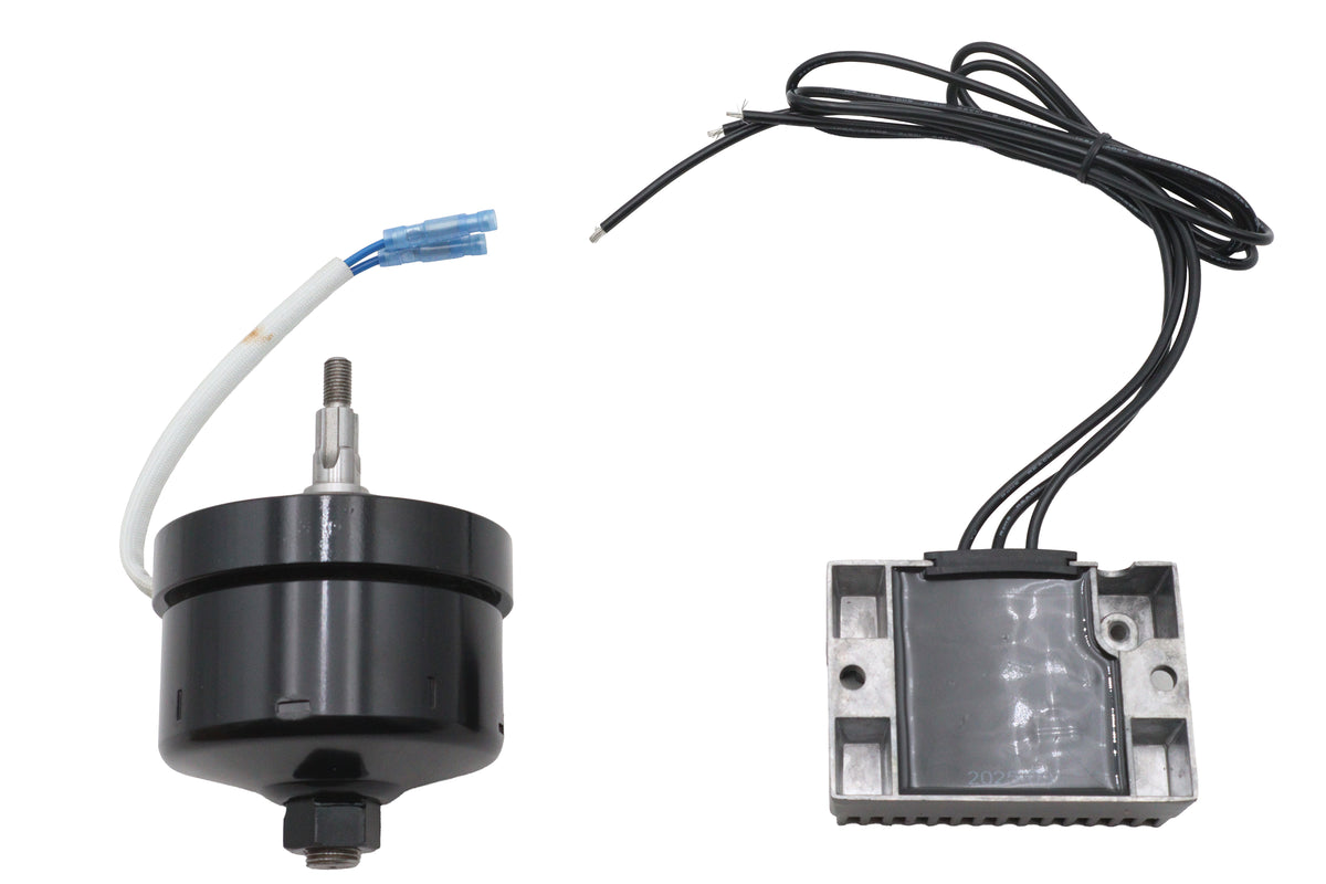 Volt Tech 32-0371 black 17 amp 12 volt alternator generator conversion kit, electrical component view