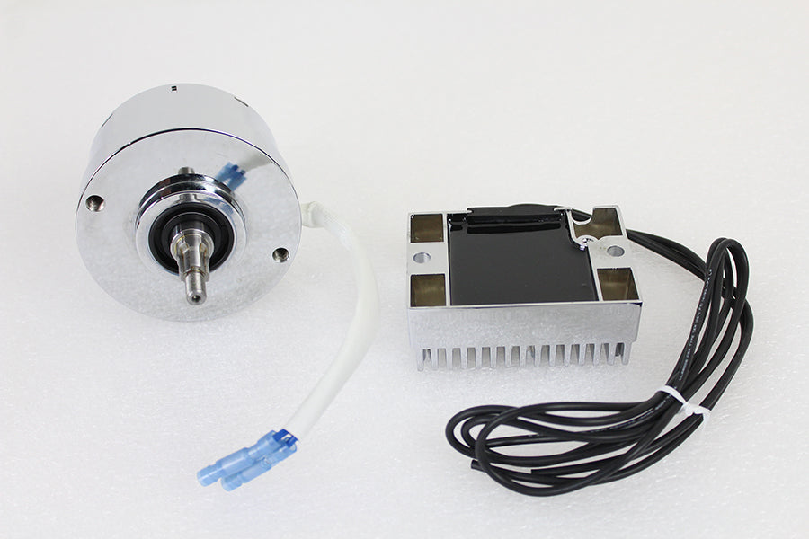 Volt Tech 32-0372 chrome 17 amp alternator generator conversion kit components