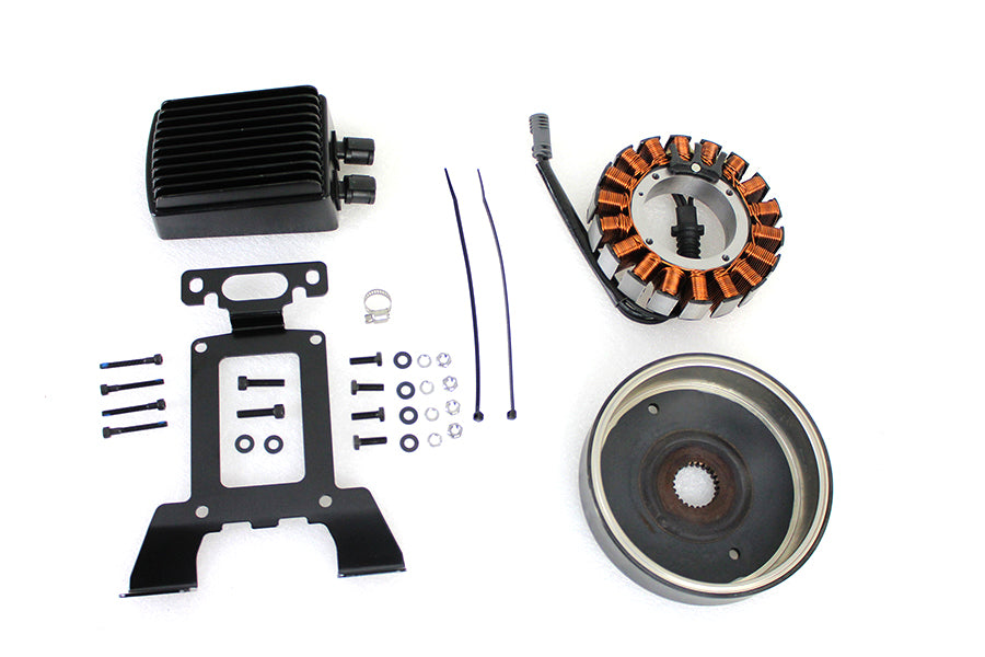 Volt Tech 29900028A-BLACK alternator charging system kit, 54 amp, black electrical component set