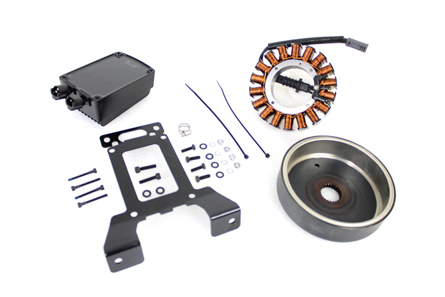 Volt Tech 29900028A-BLACK 54 Amp alternator charging system kit in black