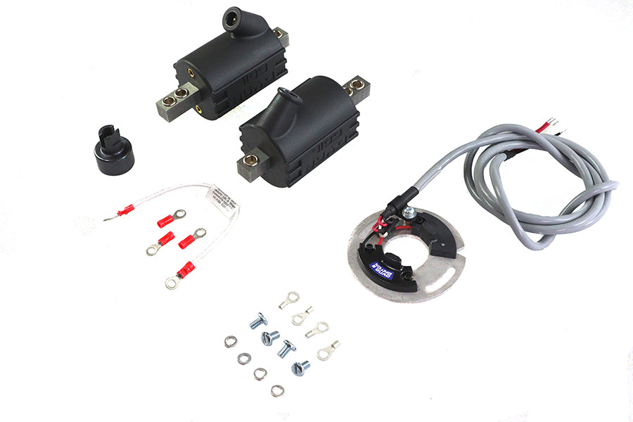 Dyna Tek DSK6-2 single fire performance ignition kit with electrical components, SKU 32-0800