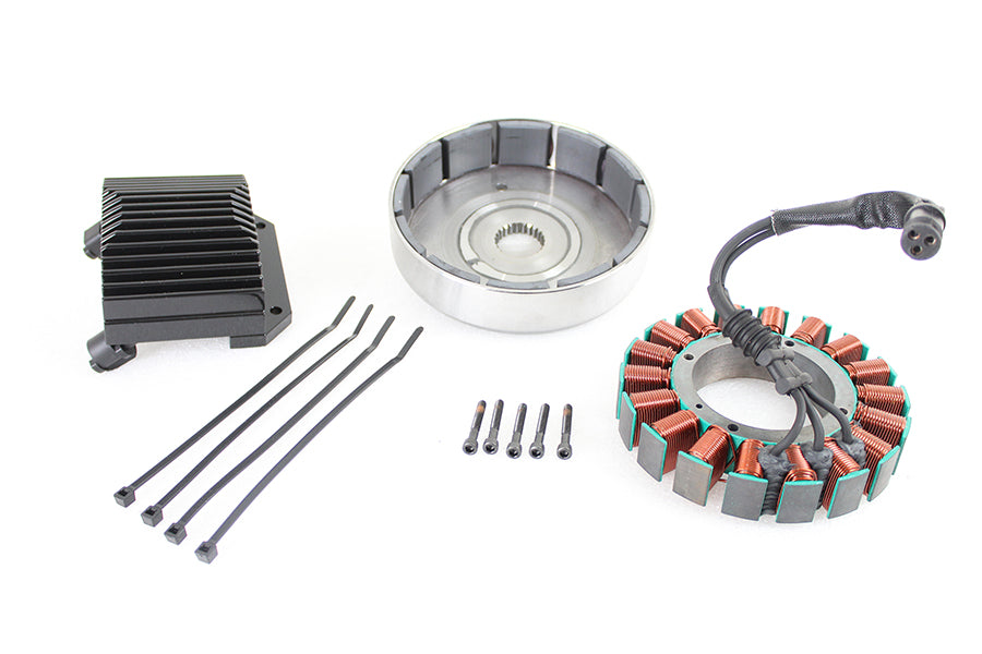 Cycle Electric CE-87T FXD 50 Amp three-phase alternator kit electrical component angled view