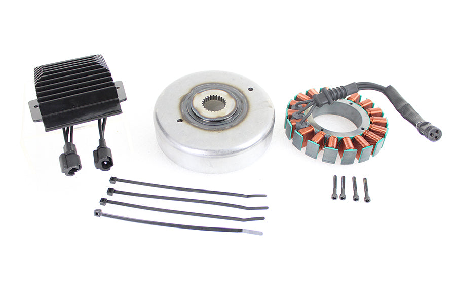 Cycle Electric CE-88T FXST FLST 50 Amp three-phase alternator kit for motorcycle electrical systems