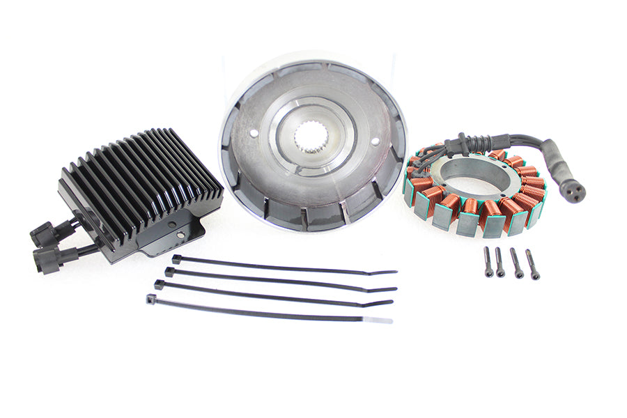 Cycle Electric CE-88T FXST FLST 50 Amp three-phase alternator kit with electrical components
