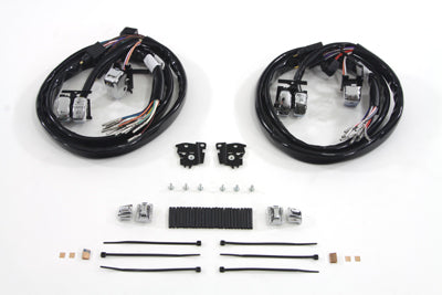 Volt Tech H18-0336C+12 chrome handlebar switch kit for motorcycle electrical controls