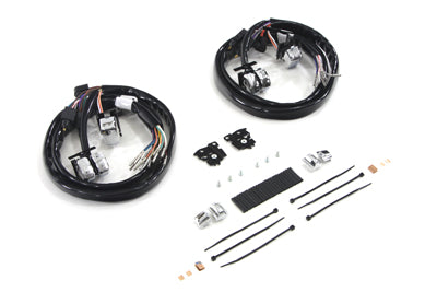 Volt Tech H18-0336C+12 chrome handlebar switch kit for motorcycle electrical controls