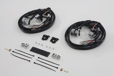 Volt Tech H18-0336C+12 chrome handlebar switch kit with electrical controls