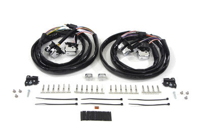 Volt Tech H18-0338C+12 chrome handlebar switch kit for motorcycle electrical controls
