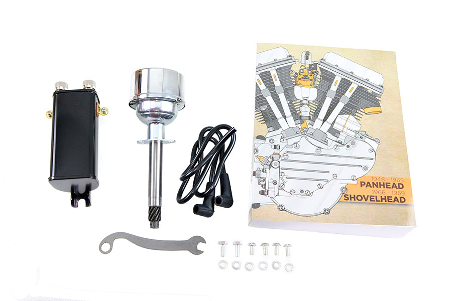 Volt Tech 32-1599 6 volt distributor and coil kit in black for automotive electrical systems