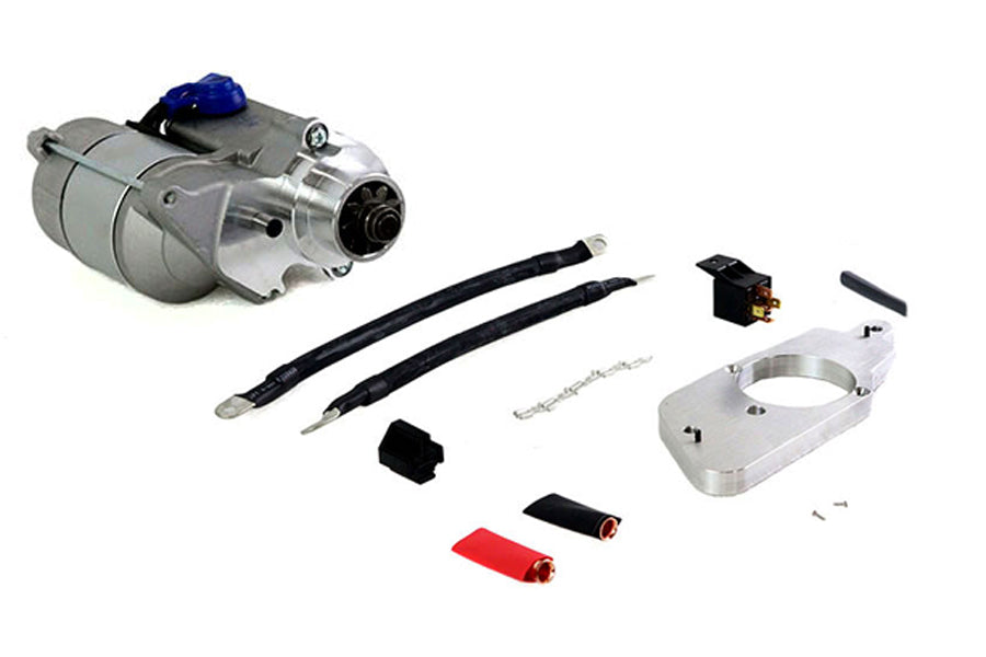 V-Twin 78647A XL York electric start kit with electrical components for motorcycle installation